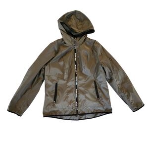 Michael Kors Olive Green Hooded Full Zip Jacket Women's Size Large